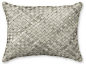 Woven Leather Hide Pillow Cover, Gray - contemporary - pillows - Williams-Sonoma