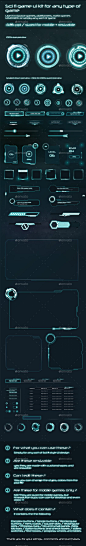 Sci-fi UI kit for any sort of game UI design This UI kit contains simply all of the most needed elements to create a sci-fi style