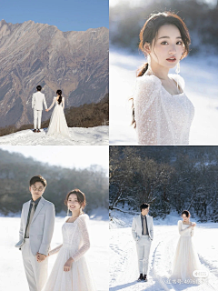 123呃呃呃采集到婚纱照 雪景