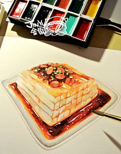 胖坨坨_Eva采集到美食插画