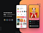 社交网络应用程序 -  iOS设备UI设计作品app界面个人中心首页素材资源模板下载
