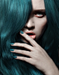 I love this hair color! i want it, maybe a tad darker #teal #blue #makeup #beauty #hair #nails