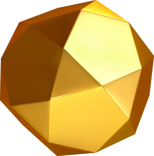 金色立体3d图形png免抠图