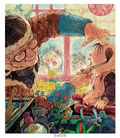 #早安# 时光越是悠远，童年在我们心里越是朦胧而美好~【景绍宗作品《童谣》欣赏】
