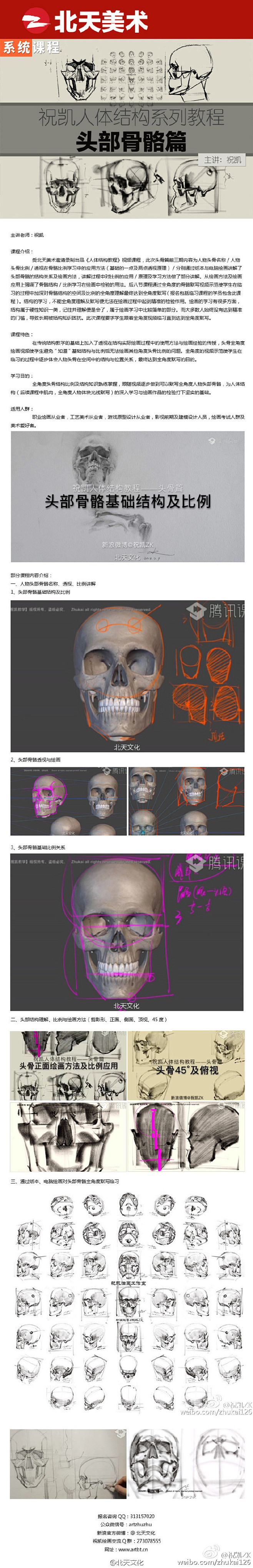 腾讯课堂上新开设了头部骨骼结构课程：在传...