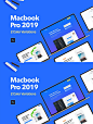 Apple MacBook 2019笔记本电脑屏幕预览样机模板 Apple Macbook 2019 Mockup