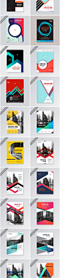 97套宣传产品手册H5海报模板书籍封面排版EPS矢量AI平面设计素材-淘宝网