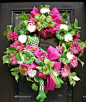Frog Pink & Lime Spring Easter Wreath | ~)( Door Decor )(~