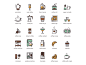 咖啡厅食品饮料图标工具包 73 Coffee Icons :  