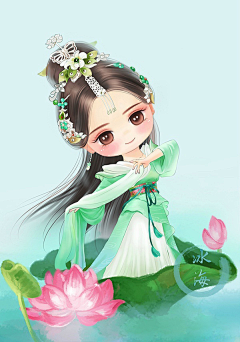 伱仳從前快圞采集到Q版美女