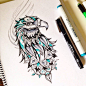 Eagle / Tattoo design : Inspired by the work of Andreas Preis