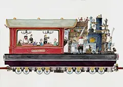 日本画家 Junaida 的插画绘本，驶向童年的小火车，比开往霍格沃茨魔法学校的火车更为神奇。
