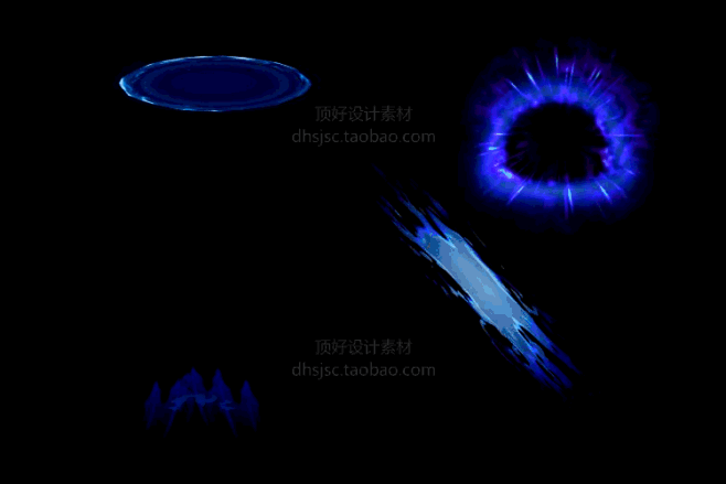 flash游戏特效素材 蓝色水浪冰冻技能...