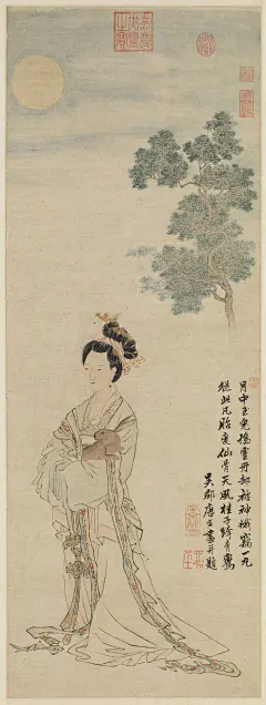 唐伯虎《嫦娥奔月图》 