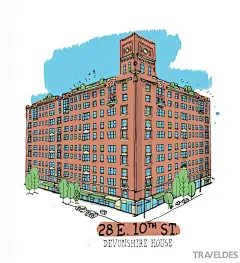 写给纽约的一封情书 浪漫的城市插画《All The Buildings In New York》