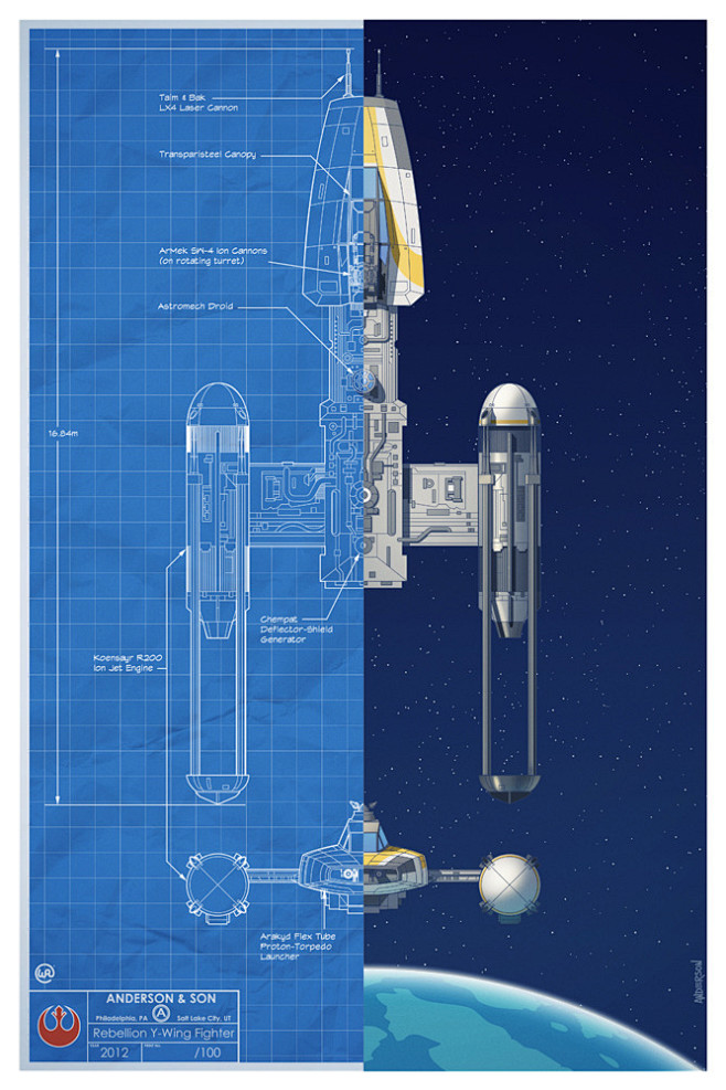 STAR WARS灵感雅汶战役航天器蓝图...