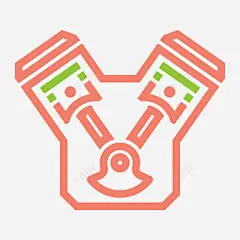 v引擎汽车零件图标 页面网页 平面电商 创意素材