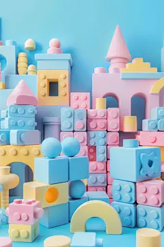 简单积木玩具模型