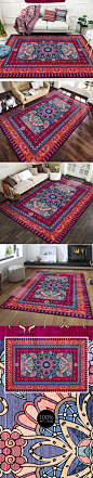 复古欧式抽象波斯土耳其地毯图案设计