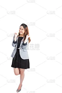兴奋的美丽女人