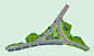 XX交通岛绿化平面图