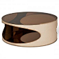 AICO Michael Amini Solar Eclipse Large Round Cocktail Table