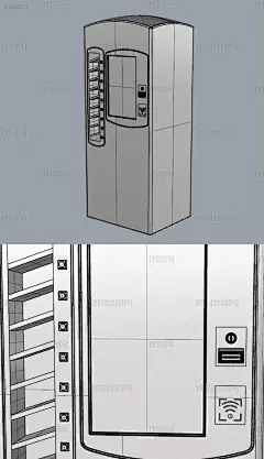 自动售货机犀牛模型3D模型obj模型