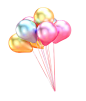 c4d粉色气球漂浮装饰png