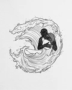 在原本简单的人物插画上加上星空效果，氛围一下子就出来了！
