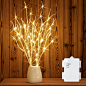 Amazon.com: Fudios Lighted Birch Branches 18IN 70 White Willow LED with Timer Battery Operated for Christmas Party Wedding Decoration Twig Lights Outdoor : Home & Kitchen