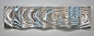 Silver Original Modern Abstract Metal Wall Art Sculpture /  Silver Ripple Wave by Jon Allen. $195.00, via Etsy.
