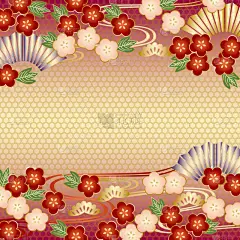 背景,绘画插图,日本,式样,和服,折纸工艺,贺卡,新年前夕,模板,梅子