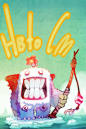 纠结大光头  的插画 钓鱼雪人 HB一张