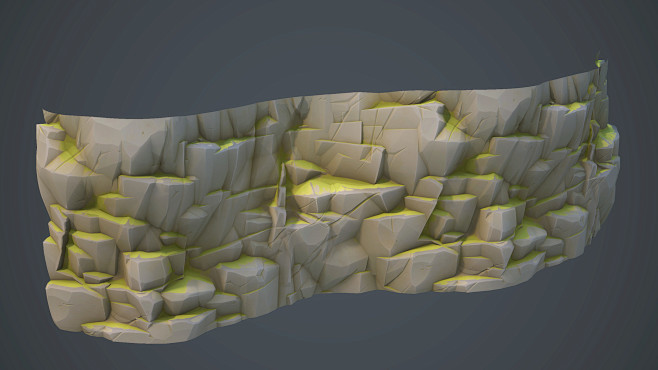 Stylized Rock Cliff,...