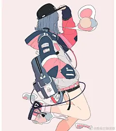 曼奇商业插画培训分享：
来自日本的插画师daisukerichard，人物插画背对着的少女，柔软纤细的少女，给人感觉像猫咪一个慵懒的少女，用色温柔，让daisukerichard的画风别具一格。

#插画# #人物插画# #插画分享# ​​​​