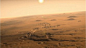 火星表面 Flight over craters and canyons on Mars高清实拍视频