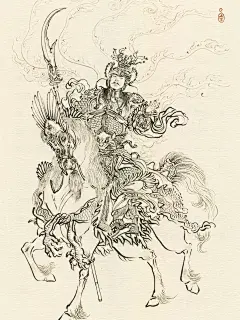 李云中，当代不世出的白描奇才，少年时代就能独立画出一本连环画，大学毕业后画出封神演义连环画《万仙阵》《封神绣像集》，画功高超，名震一时。又设计有西游记邮票，水浒绣像等，他笔下的三界神仙，西方诸佛都充满灵气，线条气韵早年学刘继卣而似刘，近年师从戴敦邦而似戴，能得大师五分功力，可谓是才气横溢。