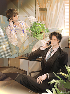 一天世界*采集到现代二次元插画