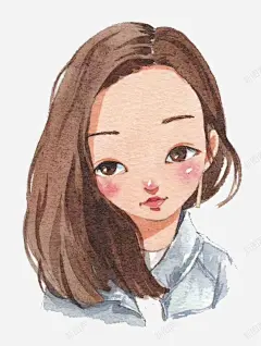 水彩女孩高清素材 png 设计图片 免费下载 页面网页 平面电商 创意素材 png素材