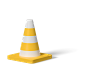 3d roadworks icon angle view