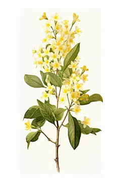 AI数字艺术秋季桂花插画