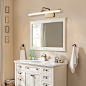 美式镜前灯复古欧式镜灯浴室卫生间镜柜灯具防水LED化妆灯棕古铜-淘宝网