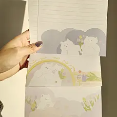 猫猫情书 郁金香原创信纸和信封套装可爱高级感男友520母亲节-淘宝网