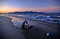 風の季節作品:夕阳海滩