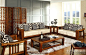 [中式实木沙发图片大全]现代新中式客厅拐角实木沙发图片简中式客厅实木沙发图片中式实木沙发