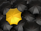 General 5200x3900 minimalism pattern monochrome digital art umbrella yellow selective coloring
