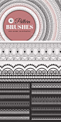 Pattern Brushes for Illustrator. Photoshop Brushes. $7.00