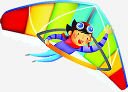 卡通飞行的孩子放飞梦想儿童节素材-觅元素...