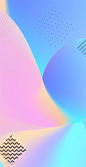 彩色渐变几何图形黑色白色流动液体元素背景