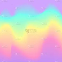 模糊液体电波全息未来抽象柔和充满活力的颜色流动混合梯度方形背景